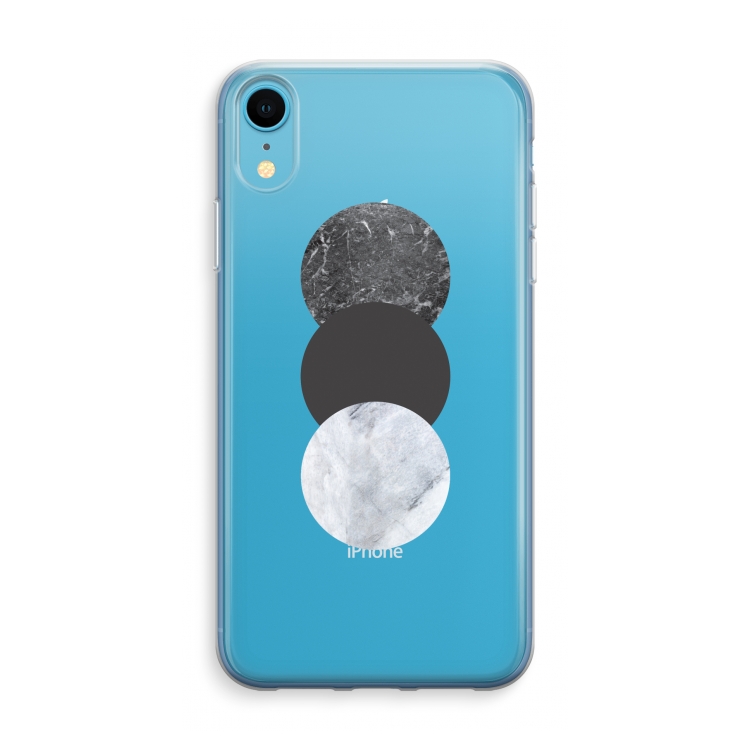 Marmeren cirkels: iPhone XR Transparant Hoesje