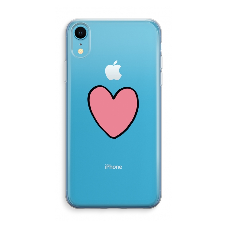 Hartje: iPhone XR Transparant Hoesje