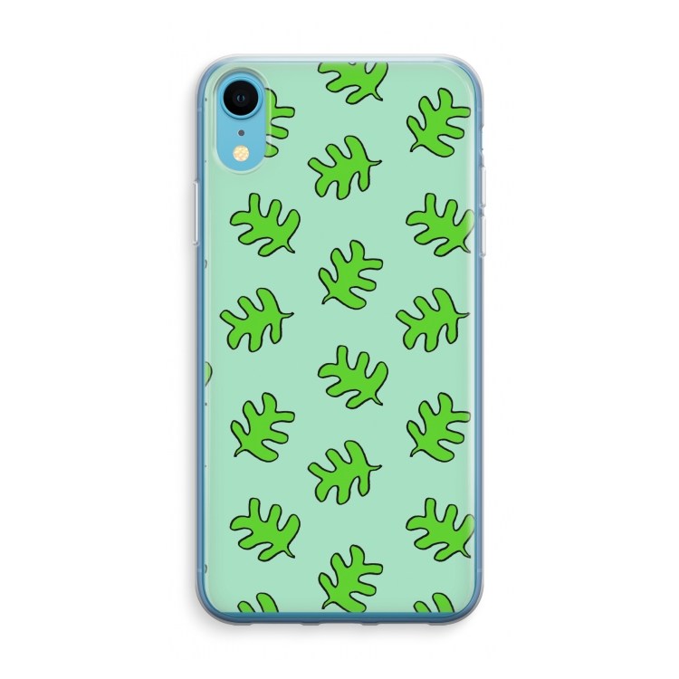 Groene blaadjes: iPhone XR Transparant Hoesje