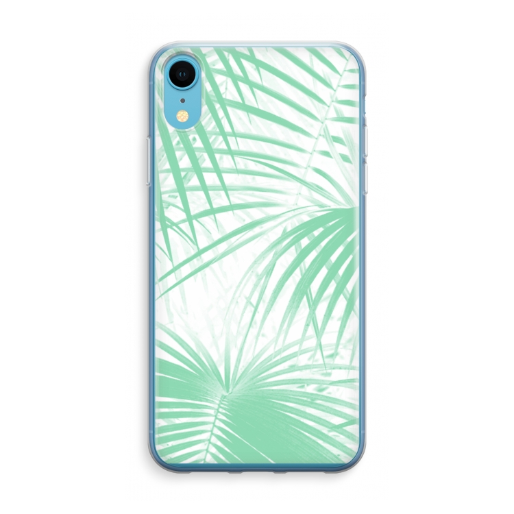 Palmbladeren: iPhone XR Transparant Hoesje