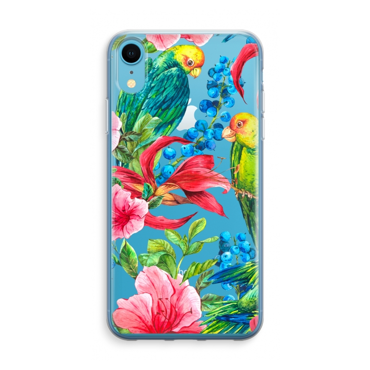 Papegaaien: iPhone XR Transparant Hoesje
