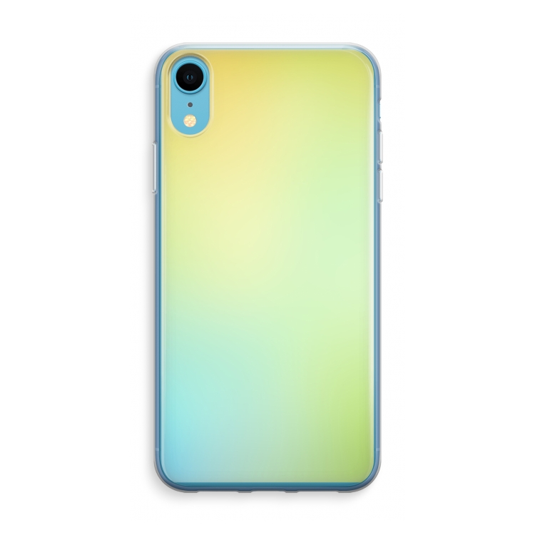 Minty mist pastel: iPhone XR Transparant Hoesje