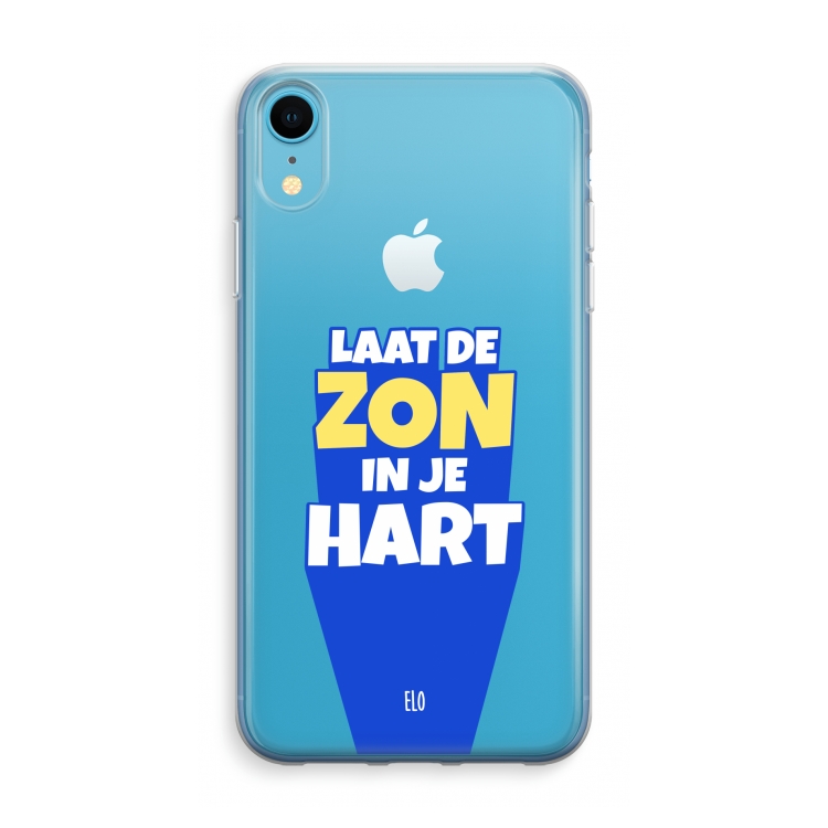Laat de zon in je hart: iPhone XR Transparant Hoesje