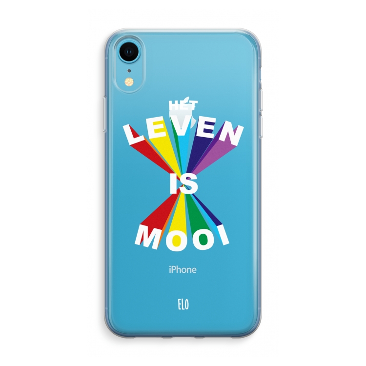 Het Leven Is Mooi: iPhone XR Transparant Hoesje