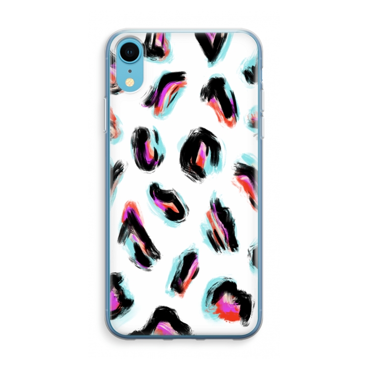 Cheetah color: iPhone XR Transparant Hoesje