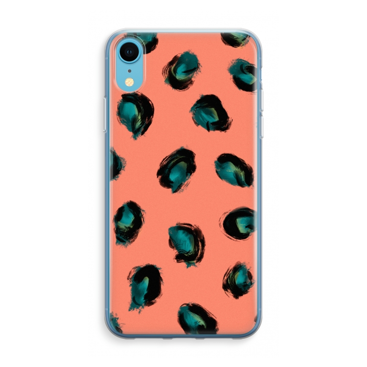 Pink Cheetah: iPhone XR Transparant Hoesje