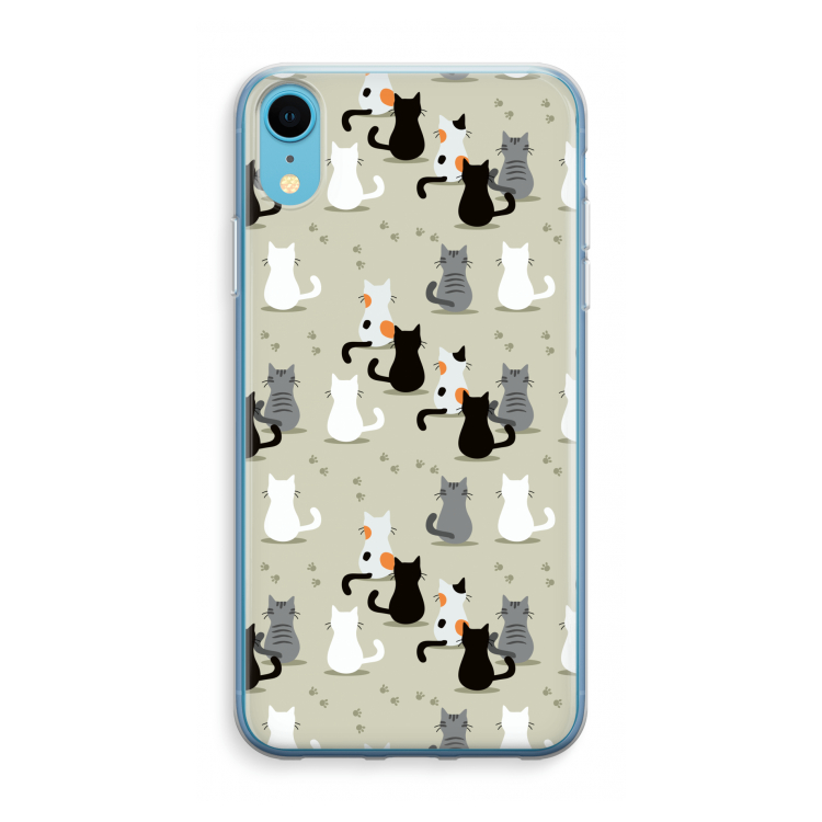 Katten: iPhone XR Transparant Hoesje