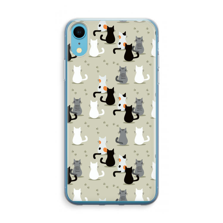 Katten: iPhone XR Transparant Hoesje