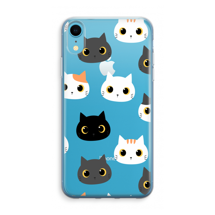 Katten: iPhone XR Transparant Hoesje
