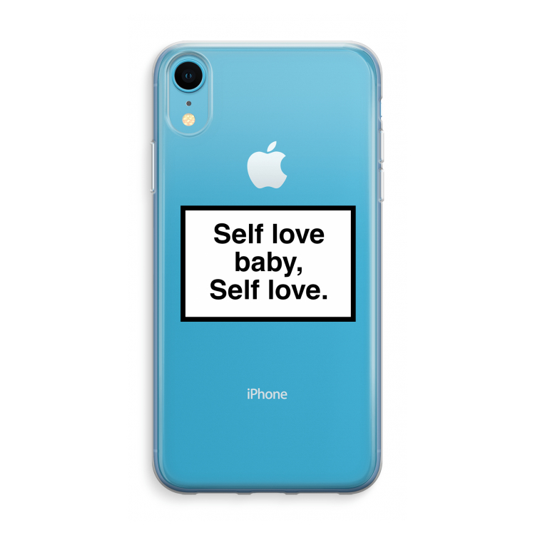 Self love: iPhone XR Transparant Hoesje