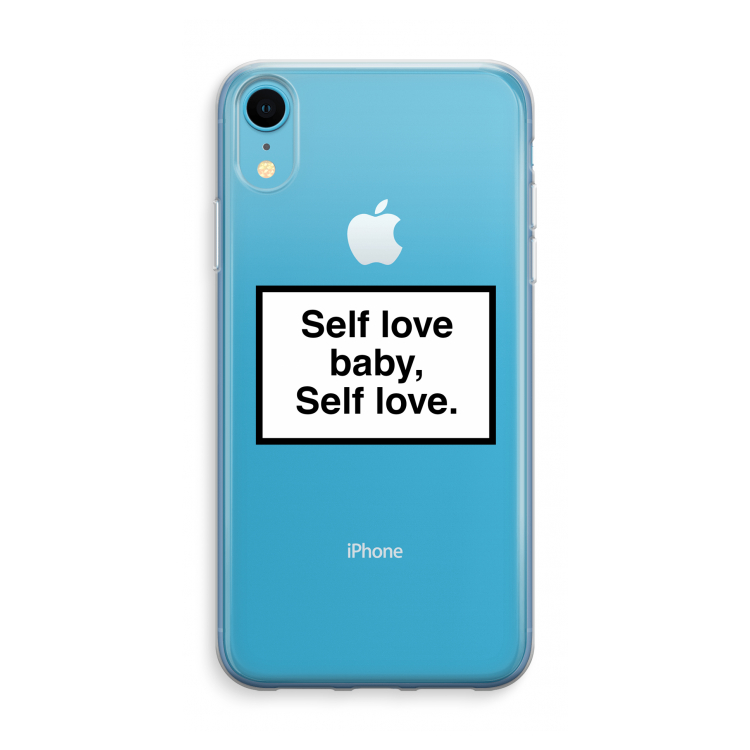 Self love: iPhone XR Transparant Hoesje