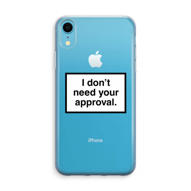 Don't need approval: iPhone XR Transparant Hoesje