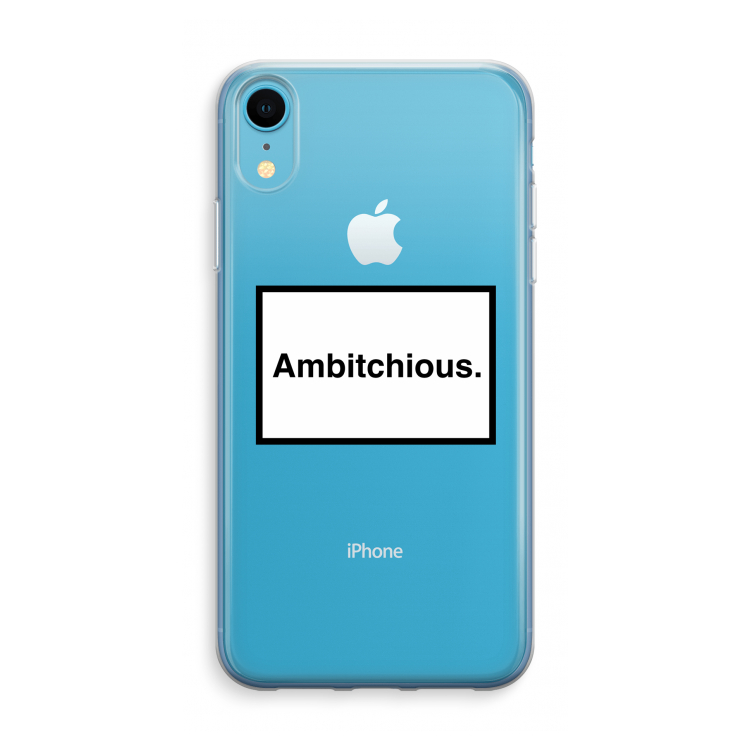 Ambitchious: iPhone XR Transparant Hoesje