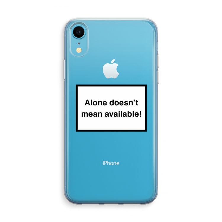 Alone: iPhone XR Transparant Hoesje
