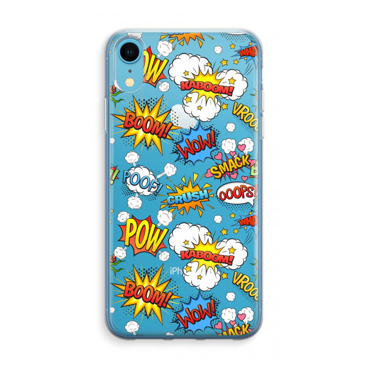 Pow Smack: iPhone XR Transparant Hoesje