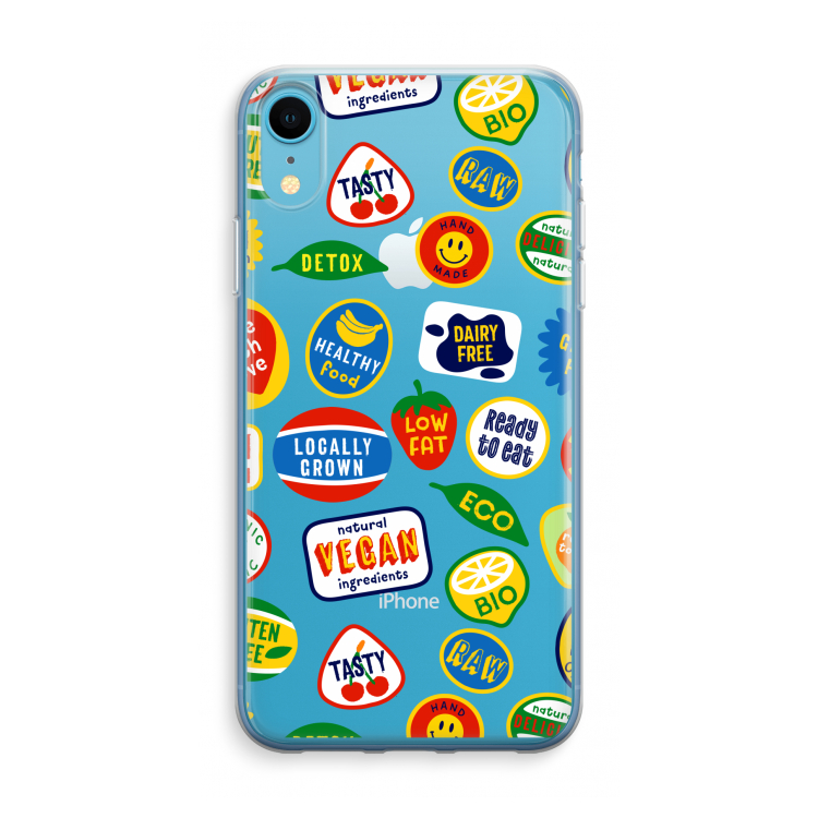 Fruitsticker: iPhone XR Transparant Hoesje