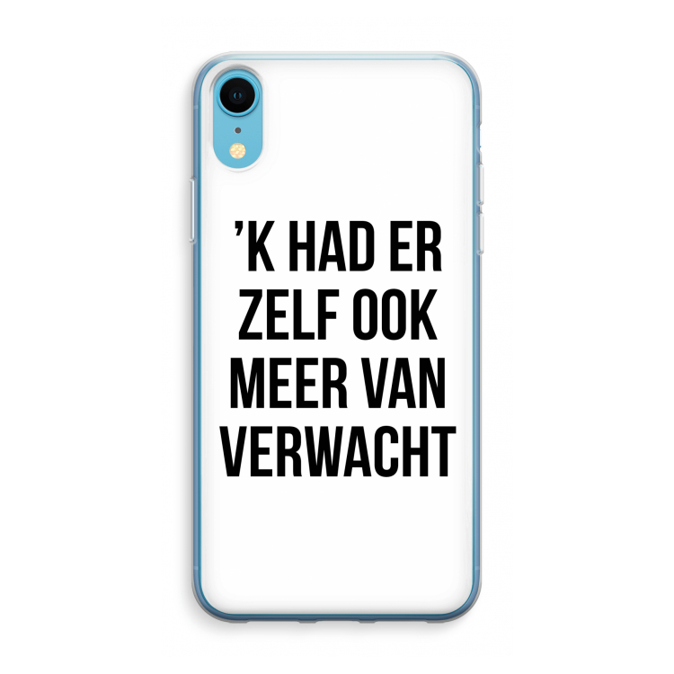 Meer verwacht: iPhone XR Transparant Hoesje
