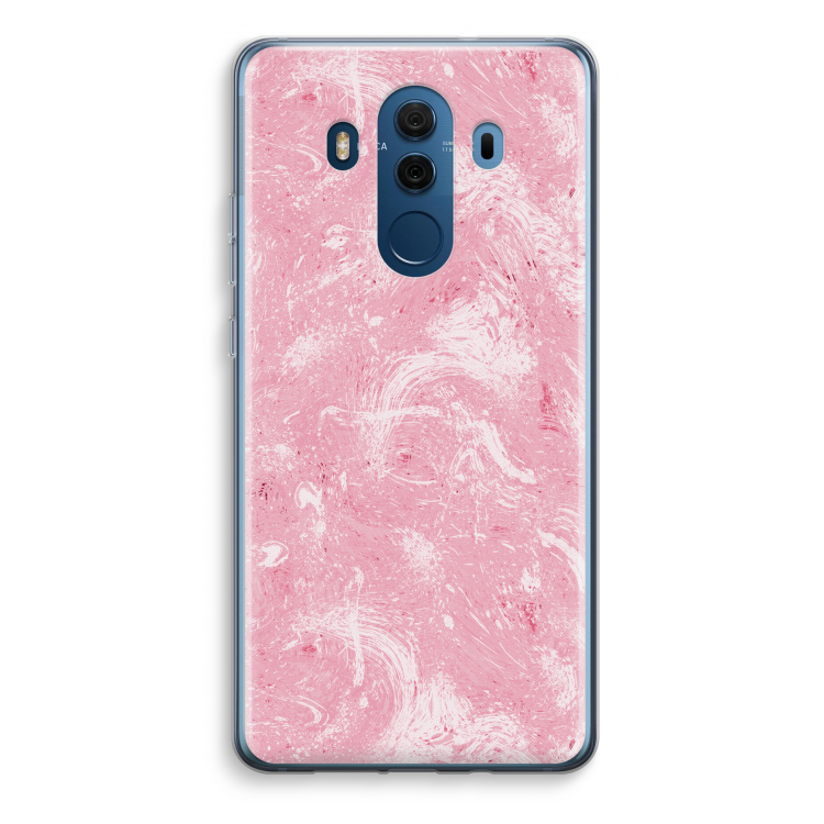 Abstract Painting Pink: Huawei Mate 10 Pro Transparant Hoesje