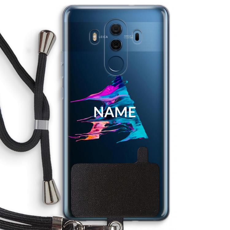 Abstract Spectrum: Huawei Mate 10 Pro Transparant Hoesje met koord