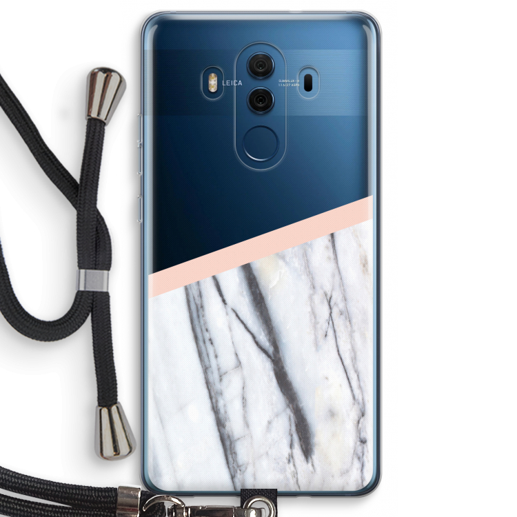 A touch of peach: Huawei Mate 10 Pro Transparant Hoesje met koord
