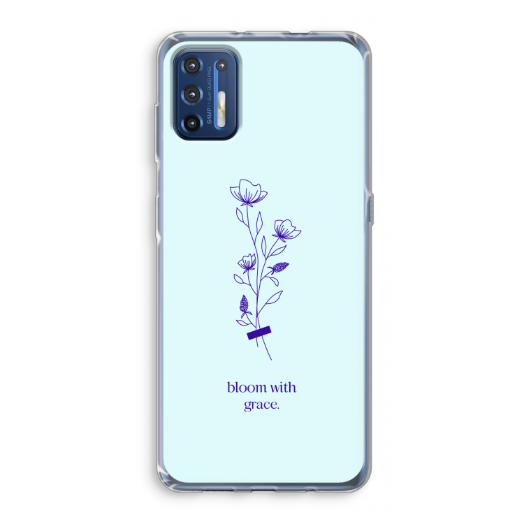 Bloom with grace: Motorola Moto G9 Plus Transparant Hoesje