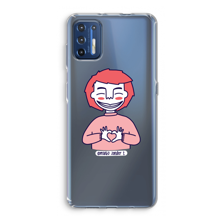Hartje: Motorola Moto G9 Plus Transparant Hoesje