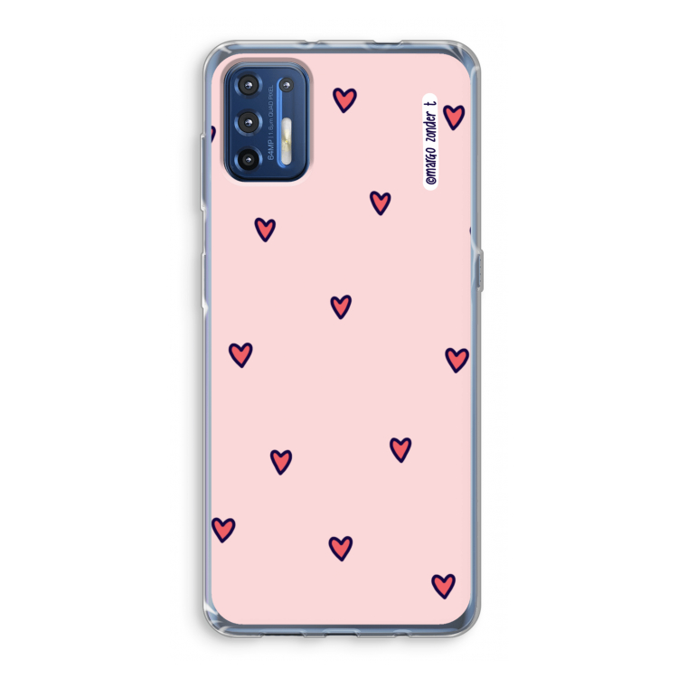 Hartjes: Motorola Moto G9 Plus Transparant Hoesje