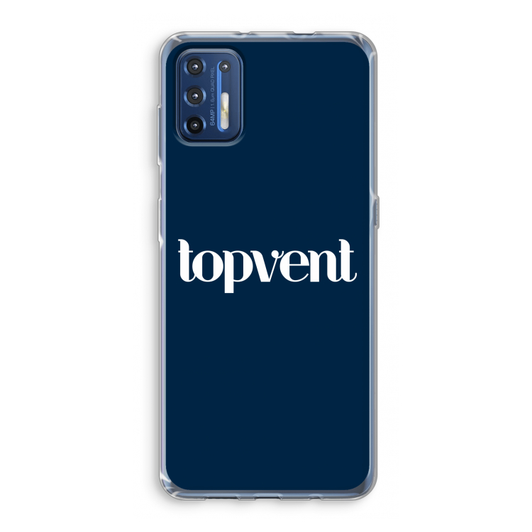 Topvent Navy: Motorola Moto G9 Plus Transparant Hoesje
