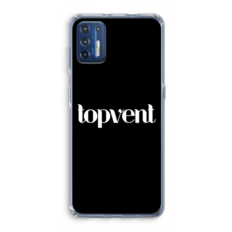 Topvent Zwart: Motorola Moto G9 Plus Transparant Hoesje