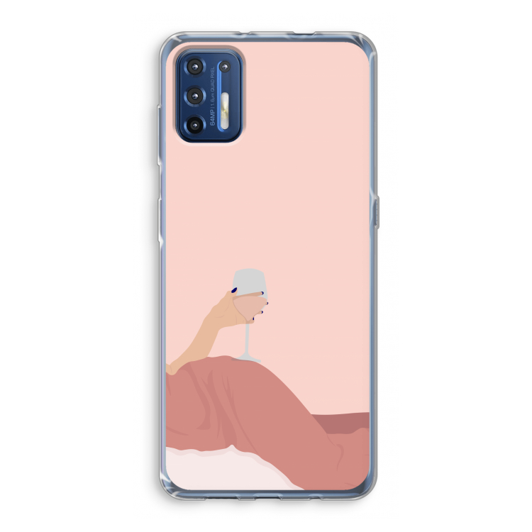Wine: Motorola Moto G9 Plus Transparant Hoesje