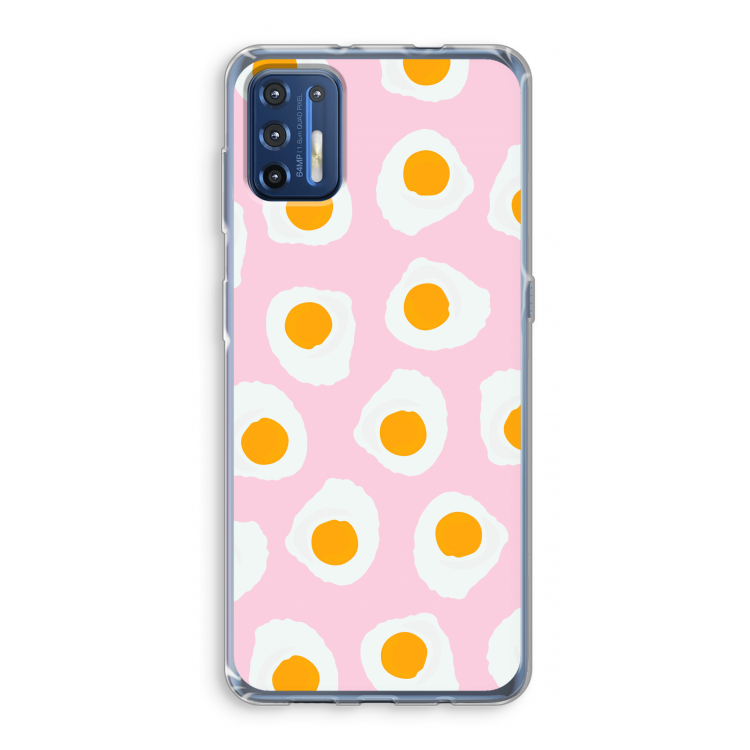 Dancing eggs: Motorola Moto G9 Plus Transparant Hoesje