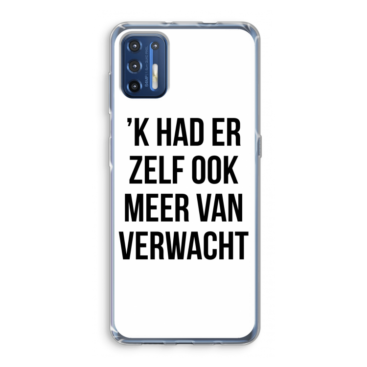 Meer verwacht: Motorola Moto G9 Plus Transparant Hoesje