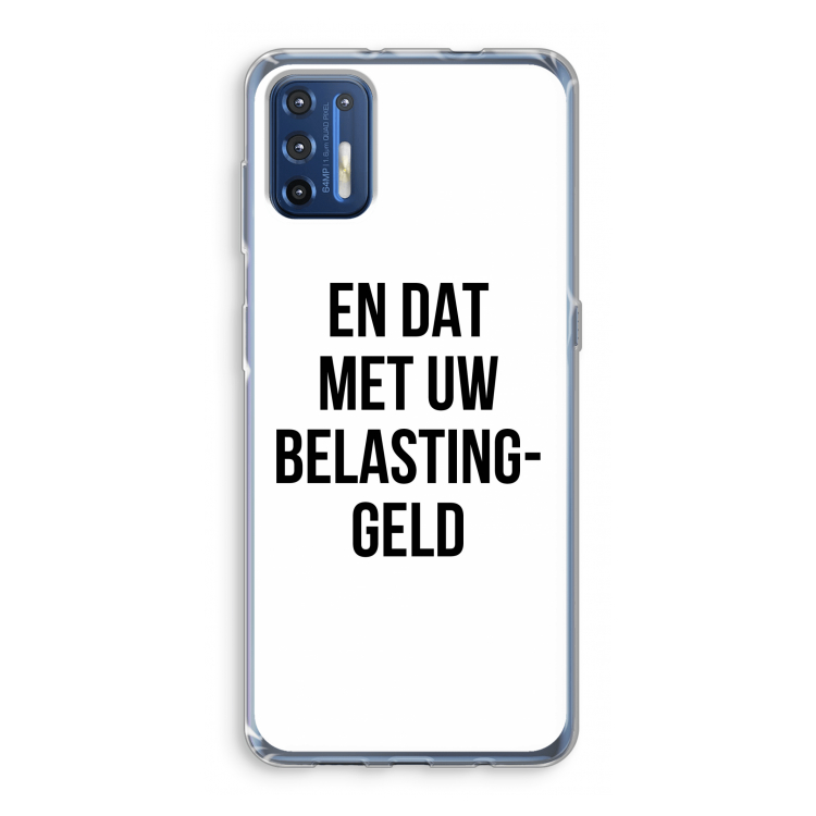 Belastinggeld: Motorola Moto G9 Plus Transparant Hoesje