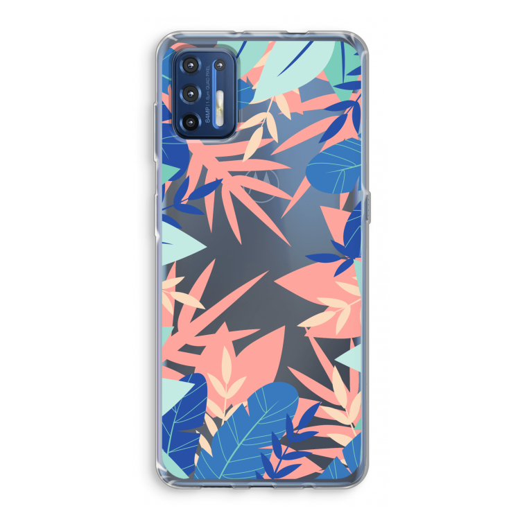 Tropisch: Motorola Moto G9 Plus Transparant Hoesje