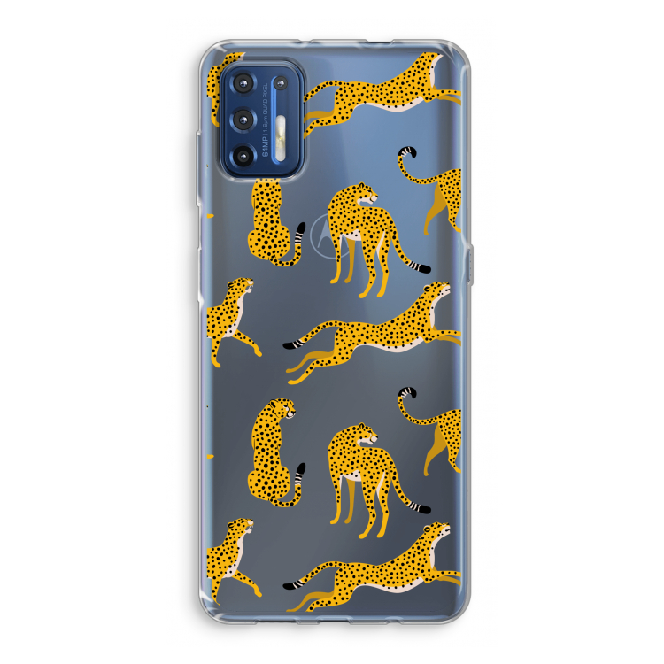 Luipaard: Motorola Moto G9 Plus Transparant Hoesje