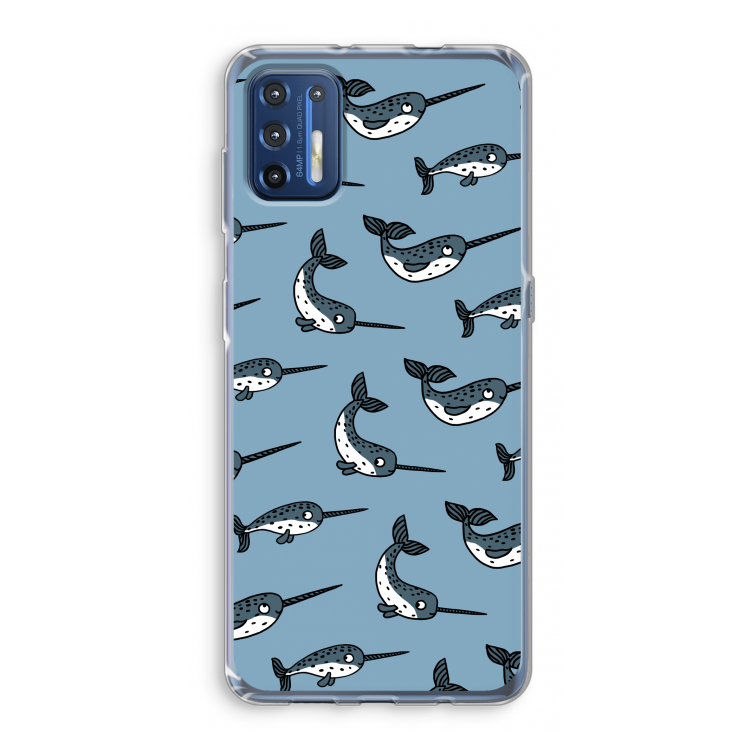 Narwhal: Motorola Moto G9 Plus Transparant Hoesje
