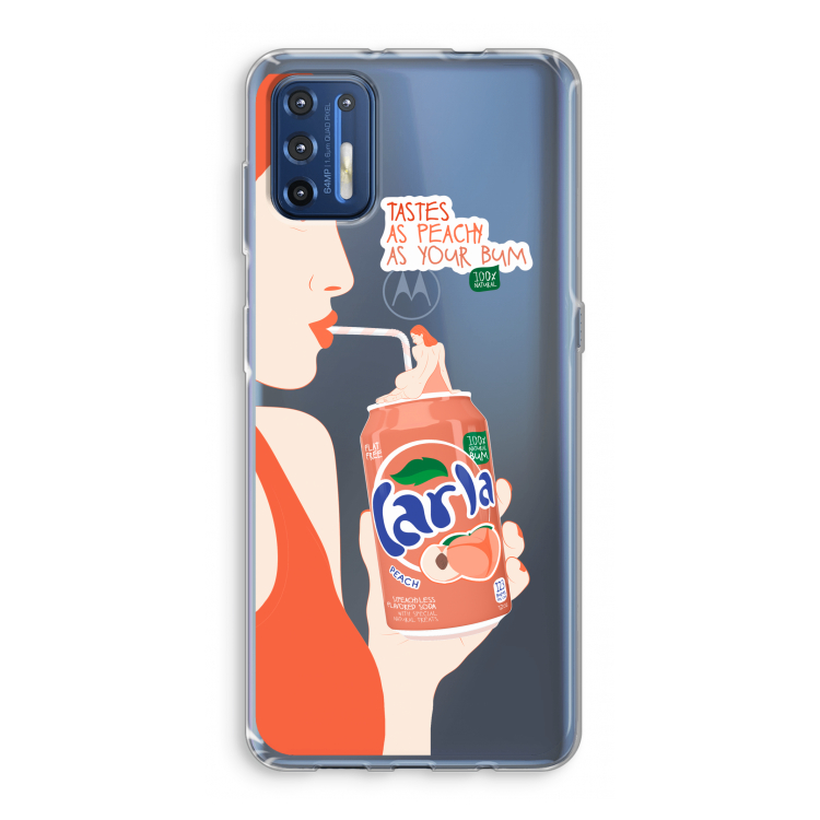 Peach please!: Motorola Moto G9 Plus Transparant Hoesje