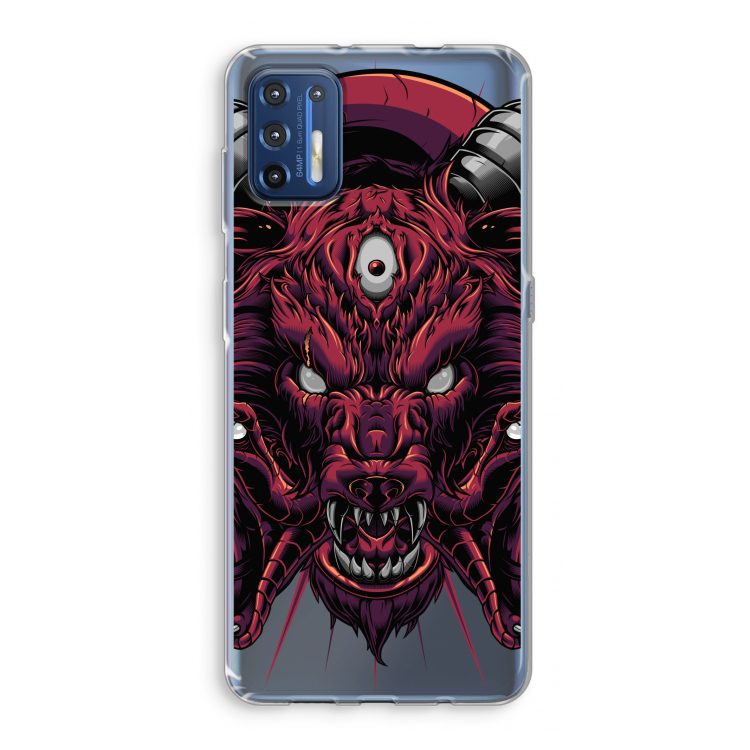 Hell Hound and Serpents: Motorola Moto G9 Plus Transparant Hoesje