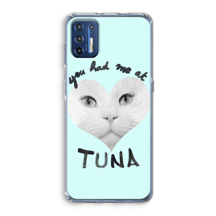 You had me at tuna: Motorola Moto G9 Plus Transparant Hoesje