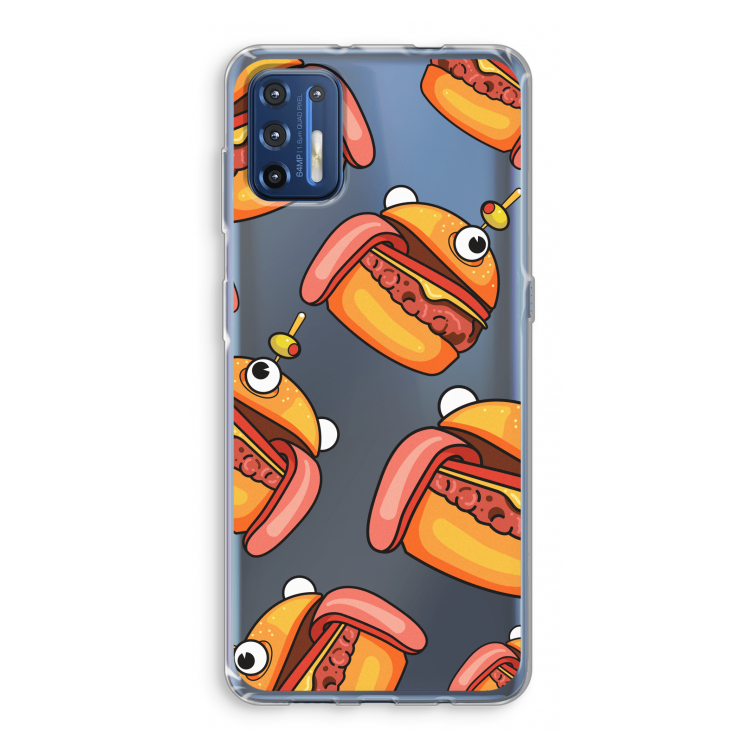 Hamburger: Motorola Moto G9 Plus Transparant Hoesje