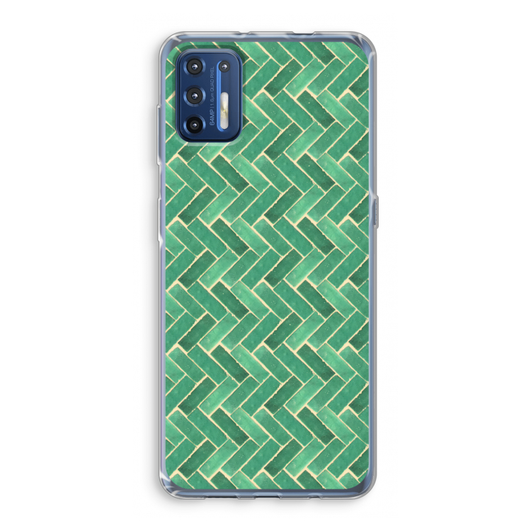 Moroccan tiles 2: Motorola Moto G9 Plus Transparant Hoesje