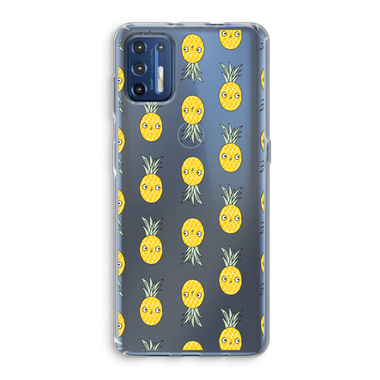 Ananas: Motorola Moto G9 Plus Transparant Hoesje