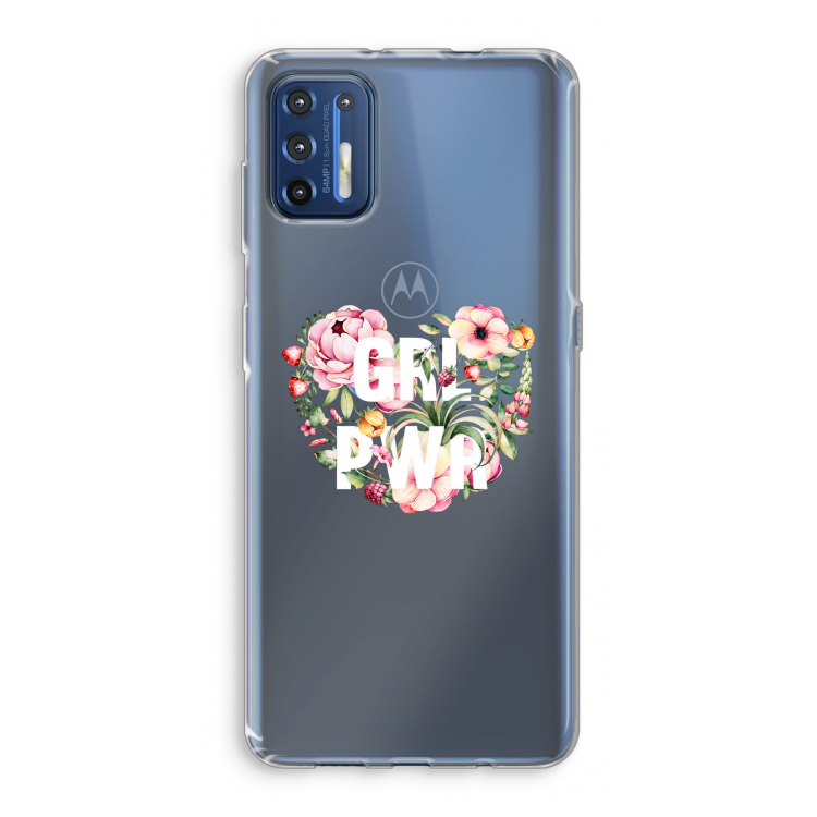 GRL PWR Flower: Motorola Moto G9 Plus Transparant Hoesje
