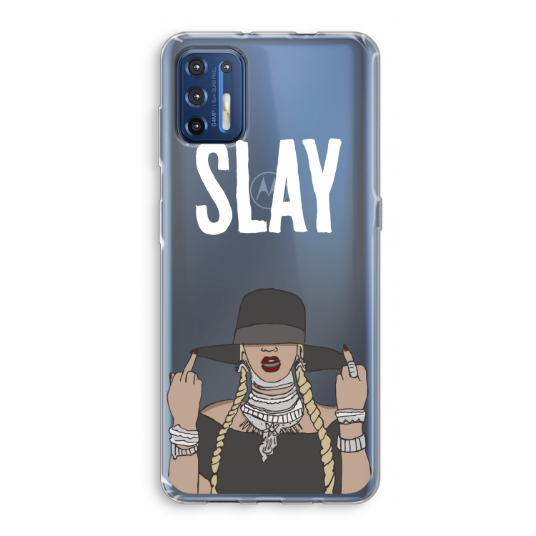 Slay All Day: Motorola Moto G9 Plus Transparant Hoesje