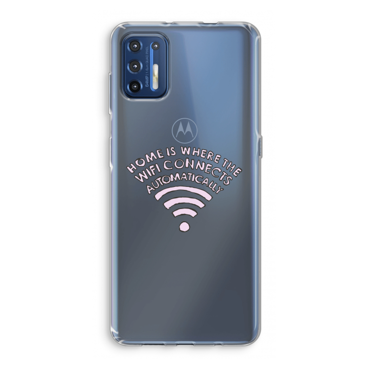 Home Is Where The Wifi Is: Motorola Moto G9 Plus Transparant Hoesje