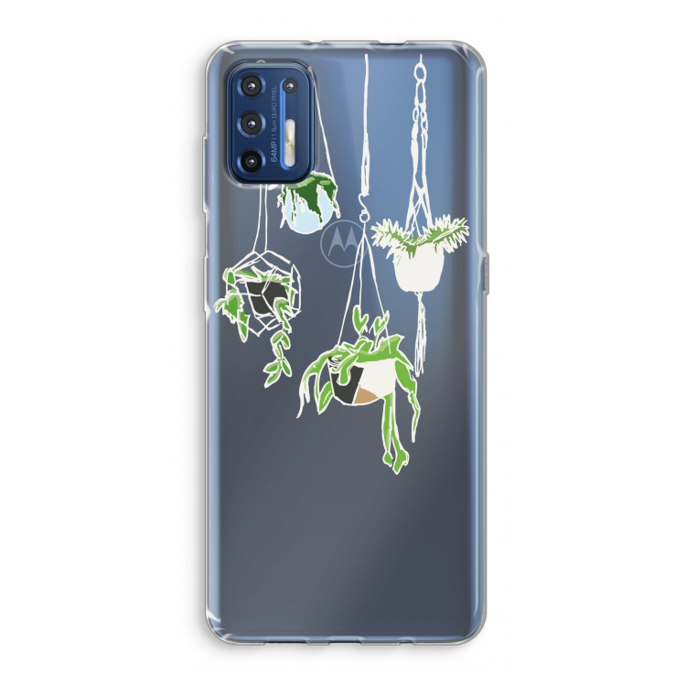 Hang In There: Motorola Moto G9 Plus Transparant Hoesje