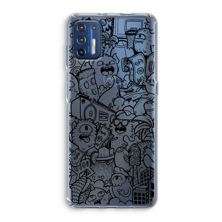 Vexx Black City : Motorola Moto G9 Plus Transparant Hoesje