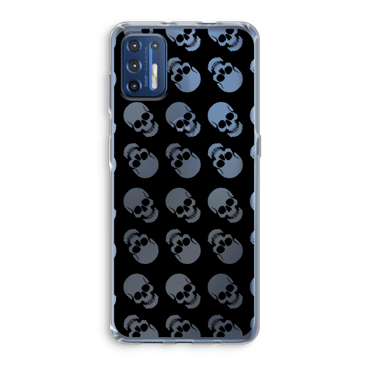 Musketon Skulls: Motorola Moto G9 Plus Transparant Hoesje