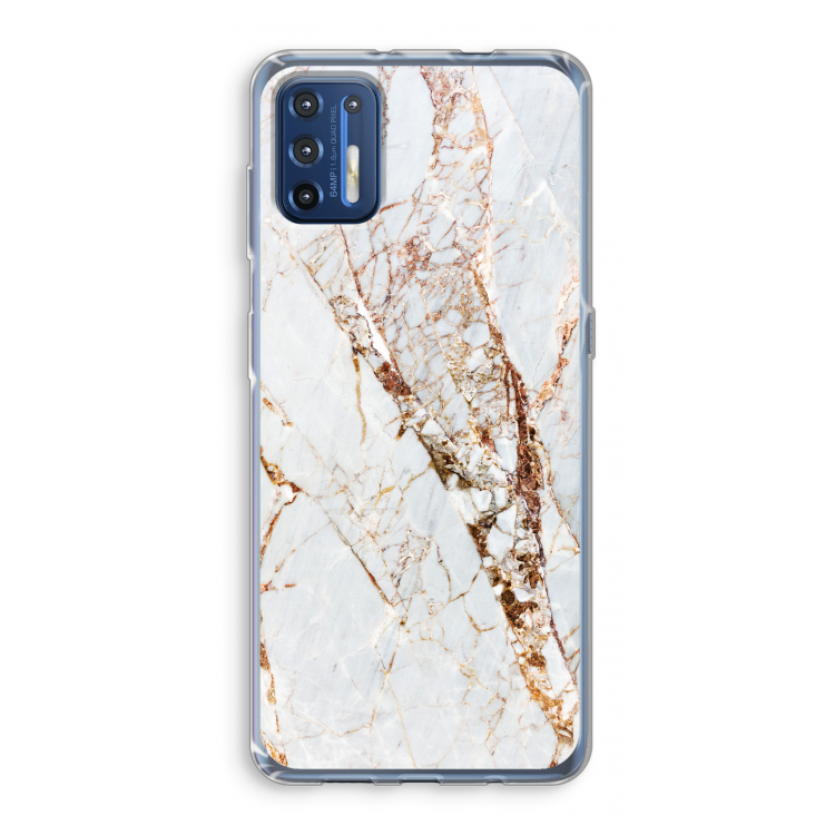 Goud marmer: Motorola Moto G9 Plus Transparant Hoesje