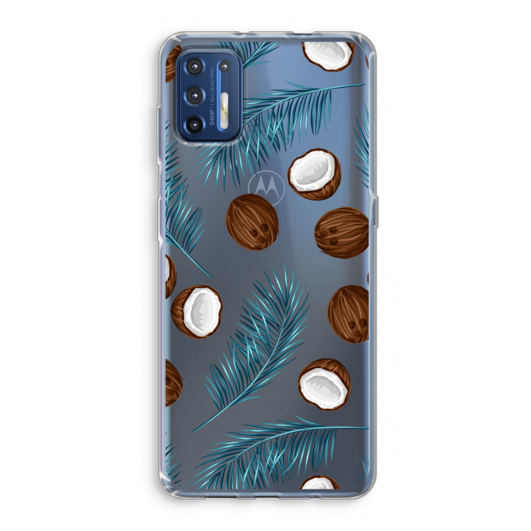 Kokosnoot roze: Motorola Moto G9 Plus Transparant Hoesje